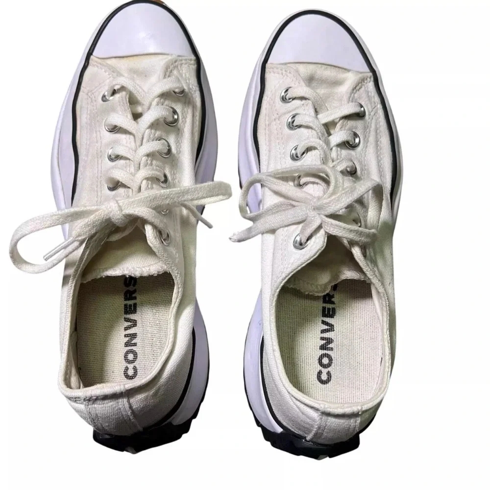 CONVERSE Chuck Taylor Canvas Run Star Hike Platform Low Top White Size W9.0 - Picture 5 of 9